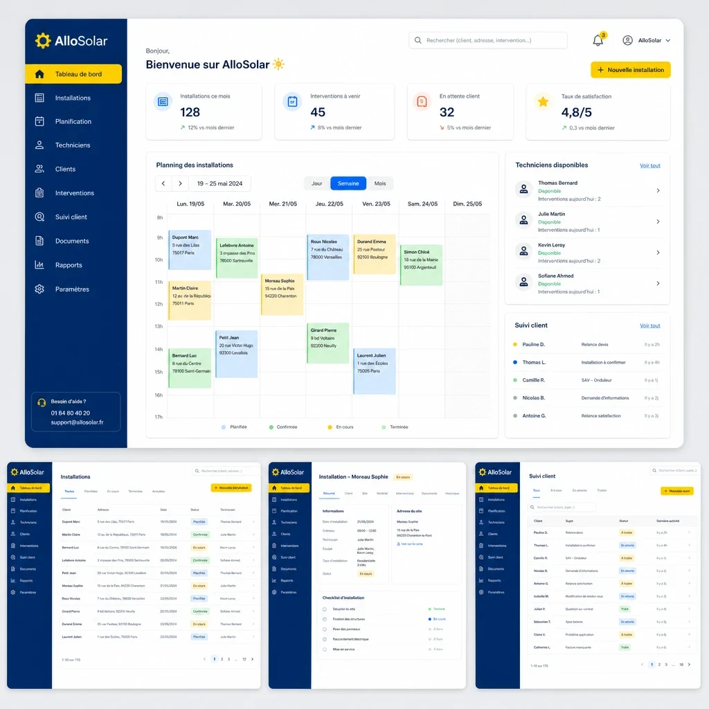 AlloSolar — back-office
