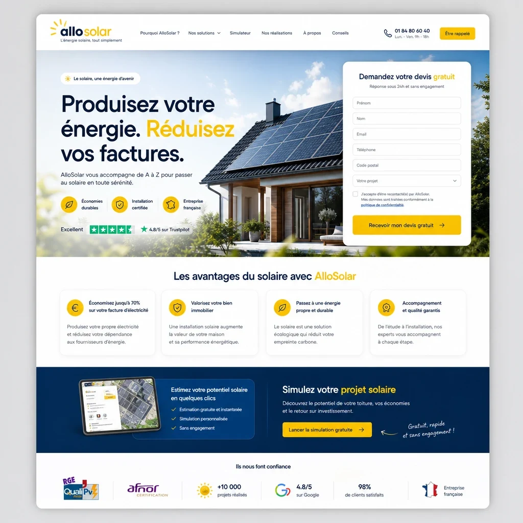 AlloSolar — génération de leads